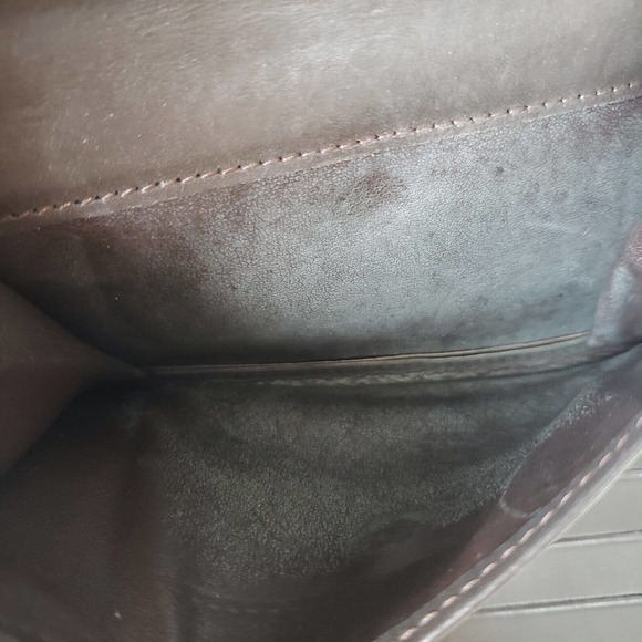 Celine Vintage Triomphe Canvas Leather Brown Wallet Medium Folding Purse - Picture 5 of 16